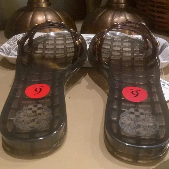 SALE $15 - NWTO Vince Caputo tortoiseshell jelly slides - Size 6 - Picture 6 of 9